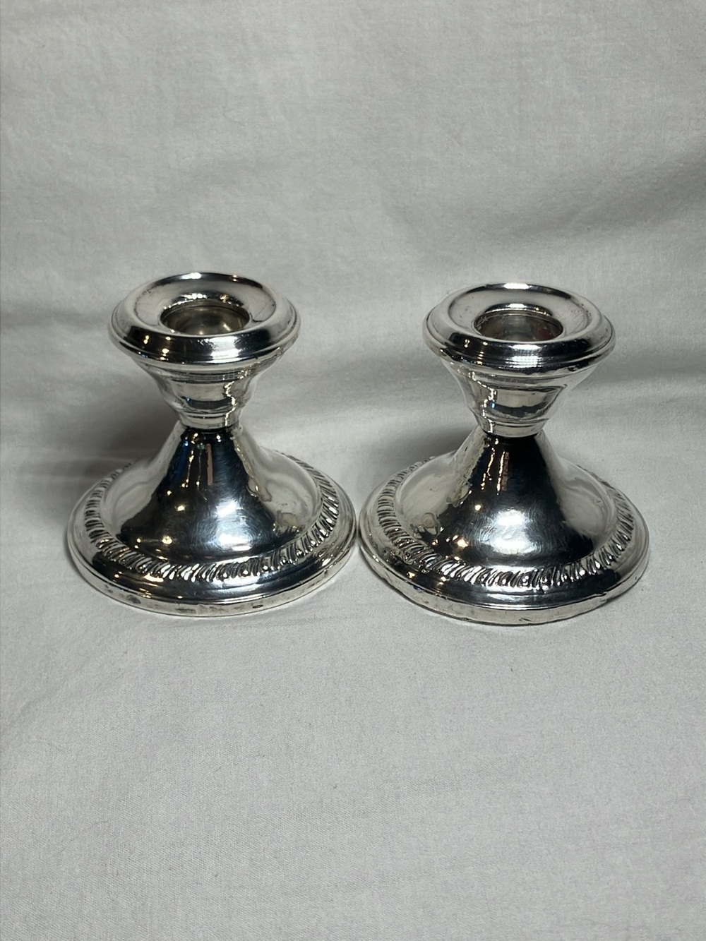Vintage Sterling Silver Weighted N.S.Co. Candleholders